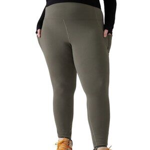 NEW Athleta Altitude Stash Tights Polartec Power‎ Stretch in Hematite Grey, 1X